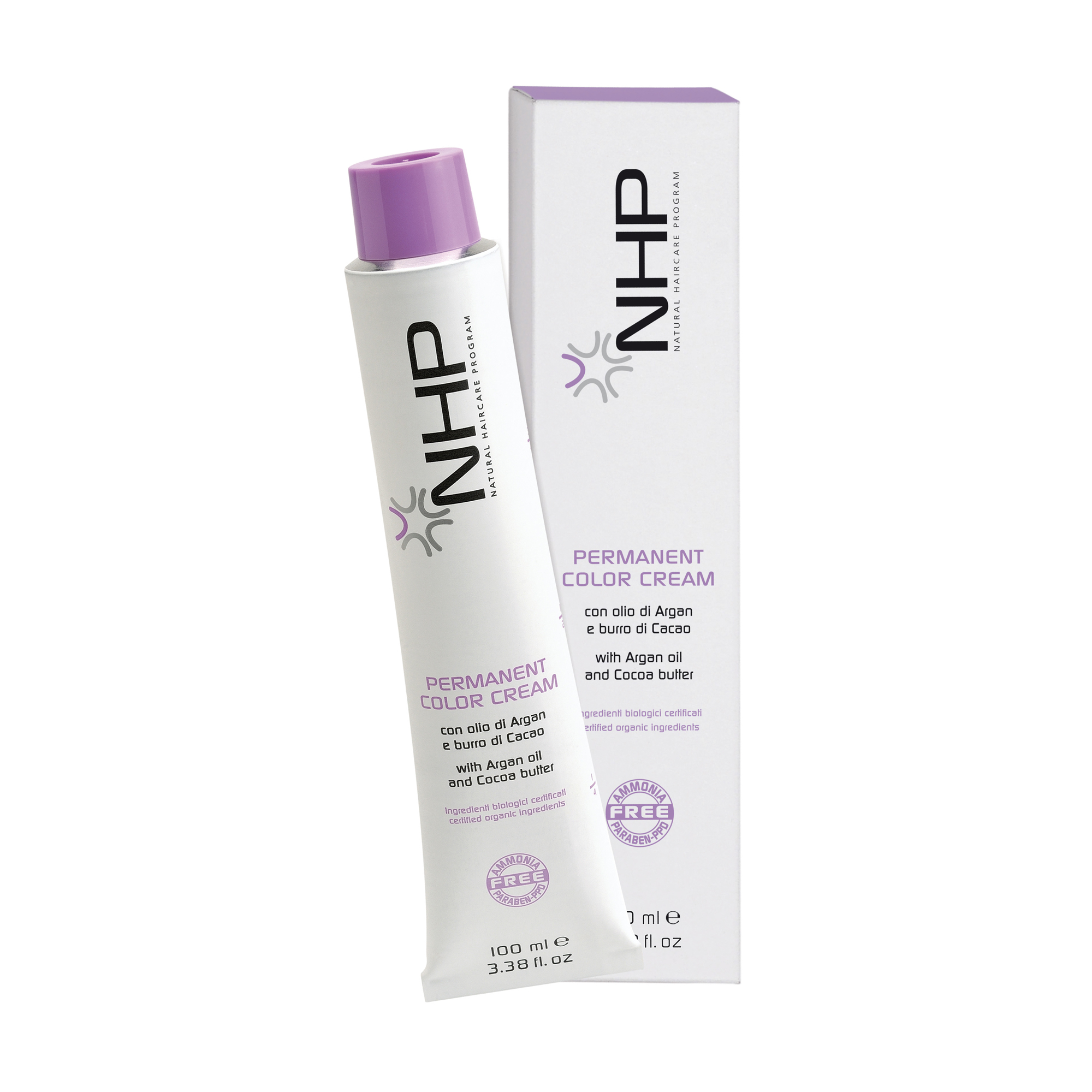 Безаміачна крем-фарба для волосся NHP Permanent Color Cream, 4.89 Кава, 100 мл